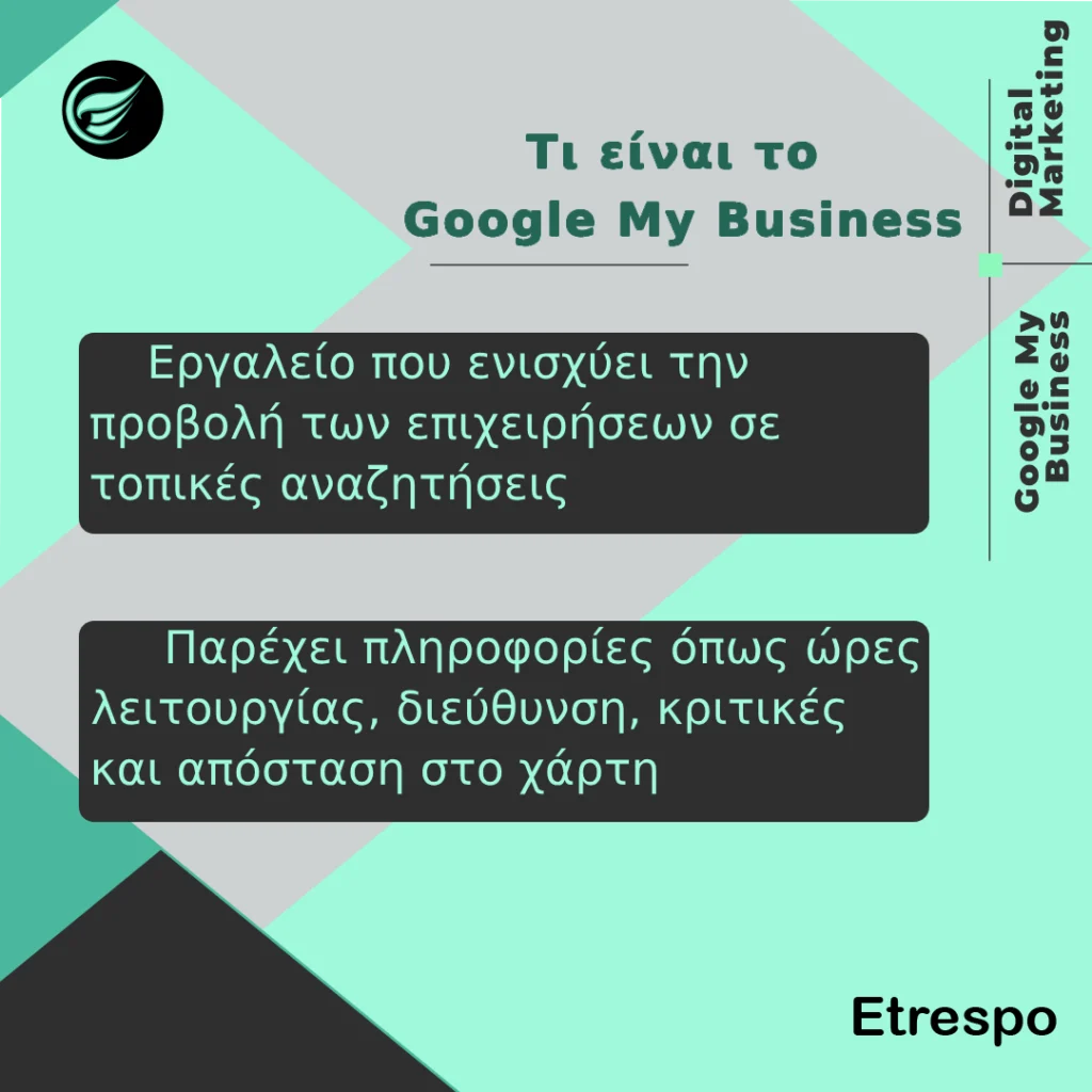 Τι είναι το Google My Business Τι είναι το Google My Business